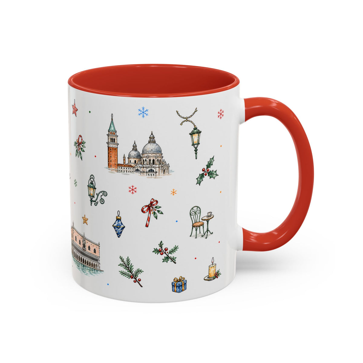 Venice Christmas Mug | Watercolor City Souvenir, Travel Memory Cup
