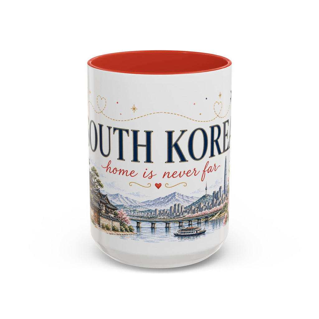 South Korea Home Country Mug | Moving Away Gift | Long Distance Friendship | 11 oz 15 oz Accent Mug