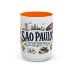 Sao Paulo Coffee Mug | Brazil Souvenir Travel Gift | Accent Color Ceramic 11oz 15oz