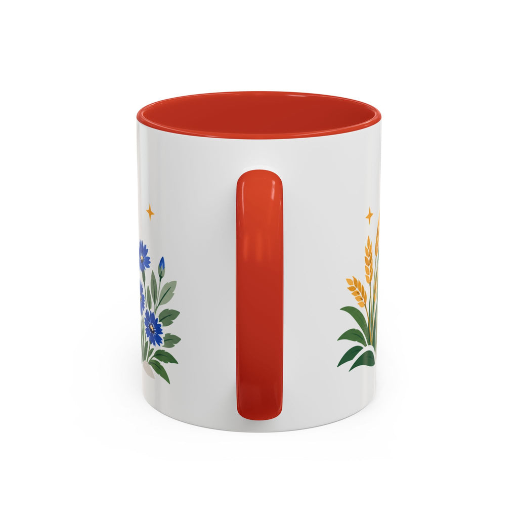 Virgo Zodiac Coffee Mug | Maiden and Wheat Design | Astrology Birthday Gift | 11 oz 15 oz Ceramic Accent Mug