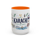 Karachi Coffee Mug | Pakistan Souvenir Travel Gift | Accent Color Ceramic 11oz 15oz