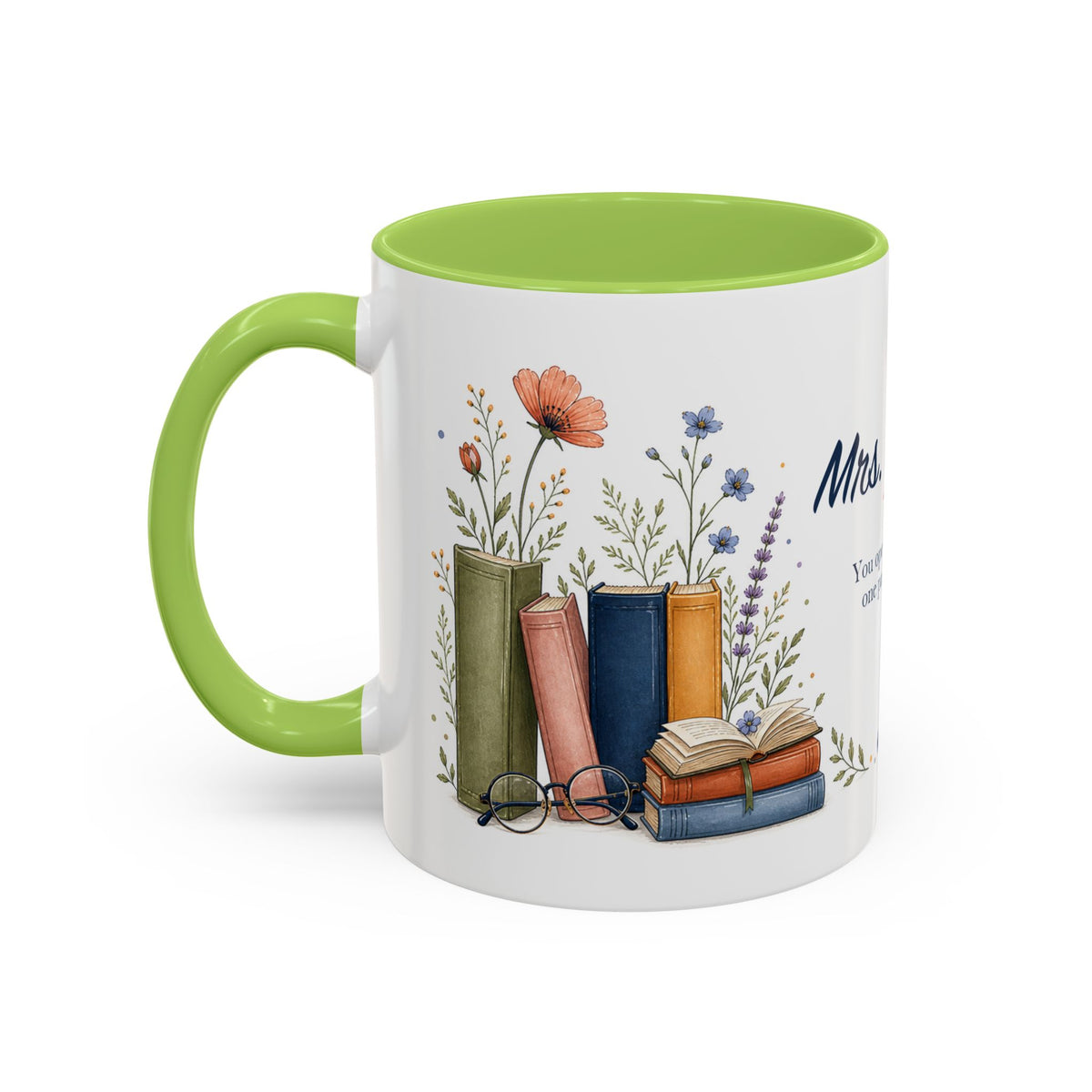 Personalized Reading Teacher Mug | Custom Name Book Lover Coffee Cup | Teacher Appreciation Gift