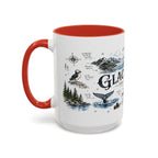Glacier Bay National Park Coffee Mug | Alaska Wilderness Kayaking Gift | Accent Color Ceramic 11oz 15oz