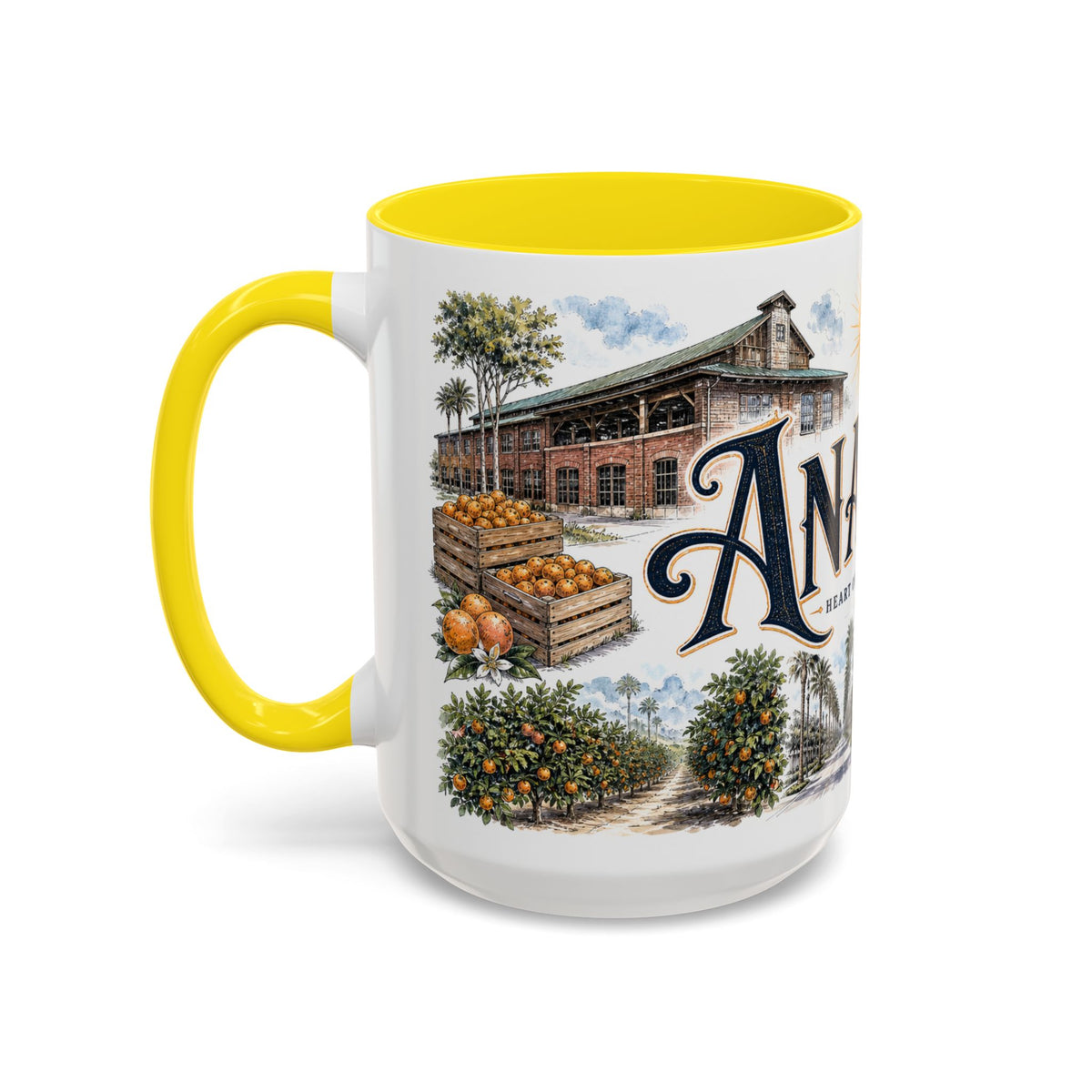 Anaheim Coffee Mug | United States Travel Souvenir | Vintage Illustrated City Gift | 11 oz 15 oz Accent Mug