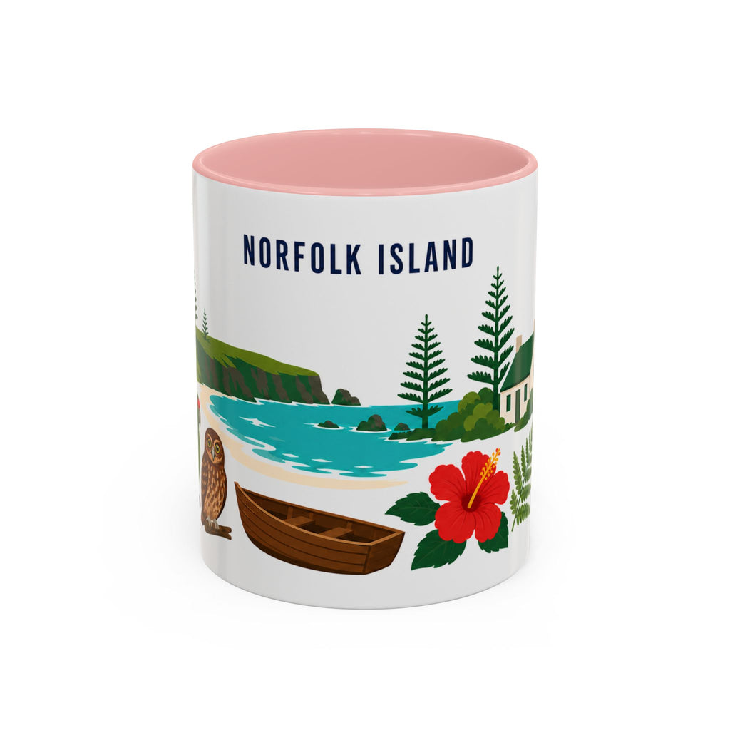 Norfolk Island Coffee Mug | Travel Souvenir Accent Mug | Country Gift Ceramic Cup 11oz 15oz