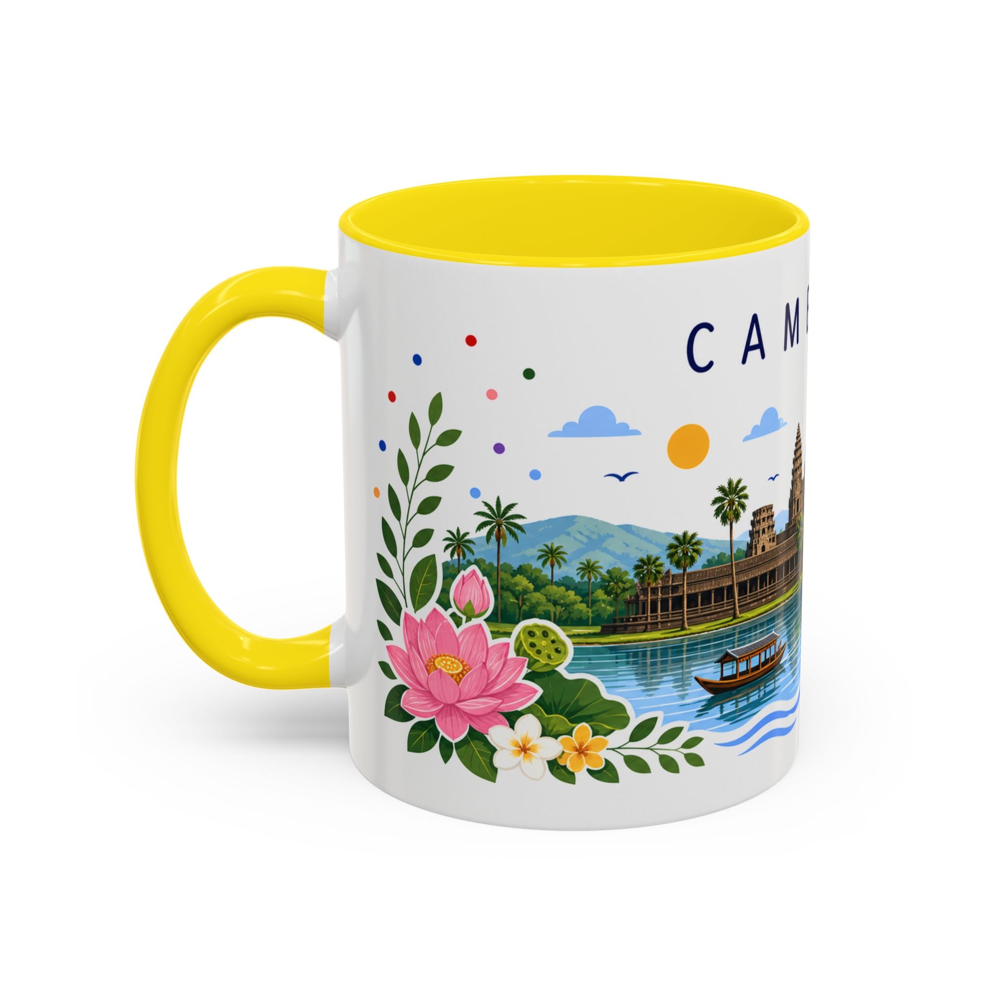 Cambodia Coffee Mug | Travel Souvenir Accent Mug | Place Gift Ceramic Cup 11oz 15oz
