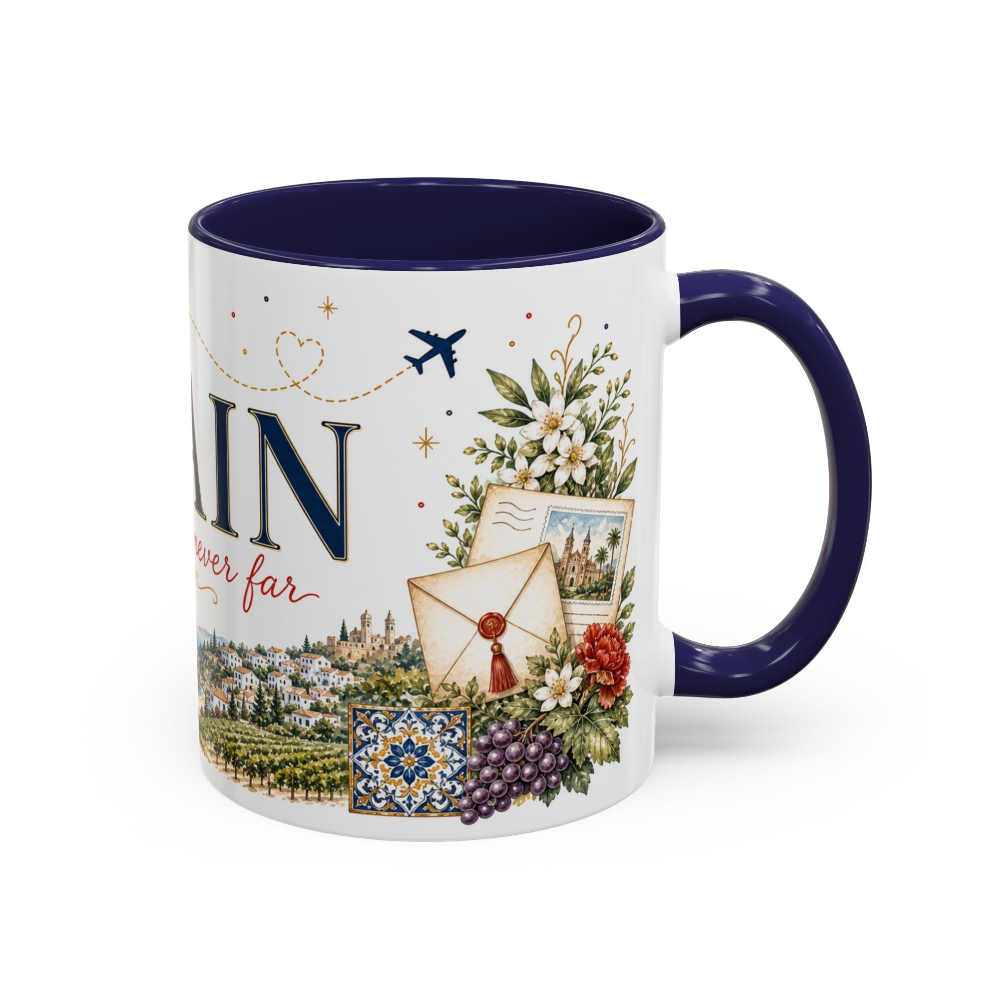 Spain Home Country Mug | Moving Away Gift | Long Distance Friendship | 11 oz 15 oz Accent Mug