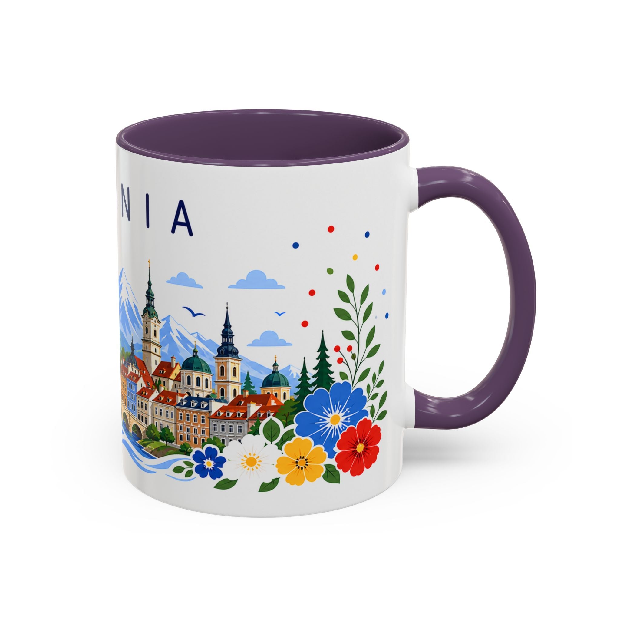 Romania Coffee Mug | Travel Souvenir Accent Mug | Place Gift Ceramic Cup 11oz 15oz