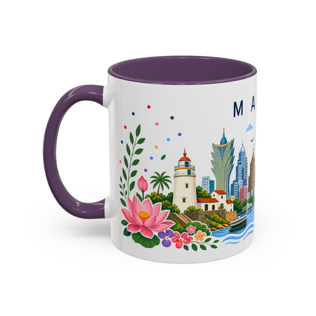 Macau Coffee Mug | Travel Souvenir Accent Mug | Place Gift Ceramic Cup 11oz 15oz