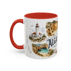 Algarve Coast Mug, Portugal Travel Souvenir, Bucket List Gift, Accent Ceramic Coffee Mug 11oz 15oz