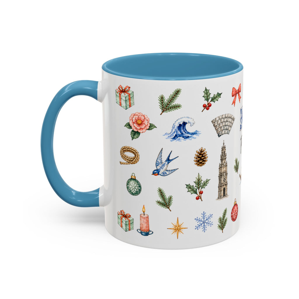 Porto Christmas Mug | Watercolor City Souvenir, Travel Gift (11oz/15oz)