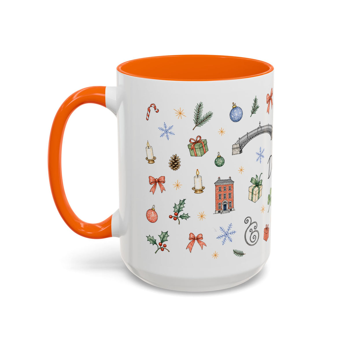 Dublin Christmas Mug | Watercolor City Souvenir, Holiday Travel Gift (11oz/15oz)