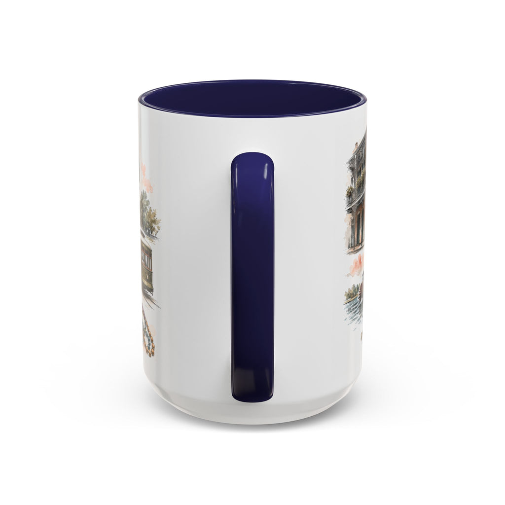 New Orleans Coffee Mug | United States Travel Souvenir | Vintage Illustrated City Gift | 11 oz 15 oz Accent Mug