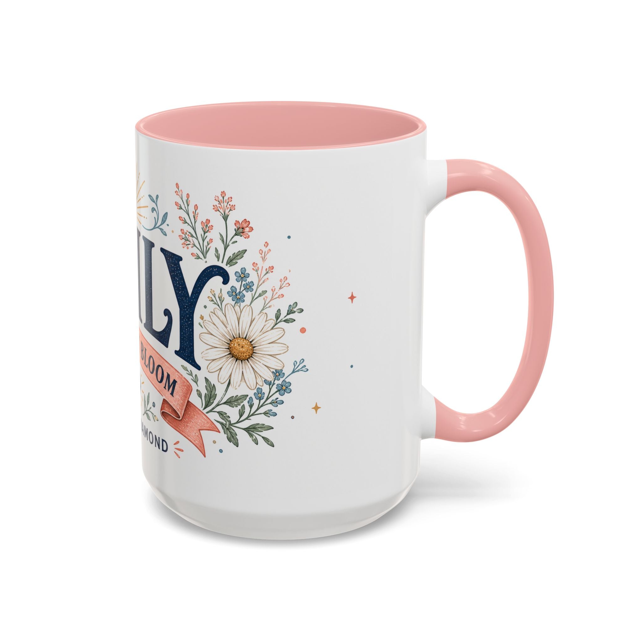 Personalized Name Birth Month Mug | Birth Flower Stone Birthday Gift | 11oz 15oz