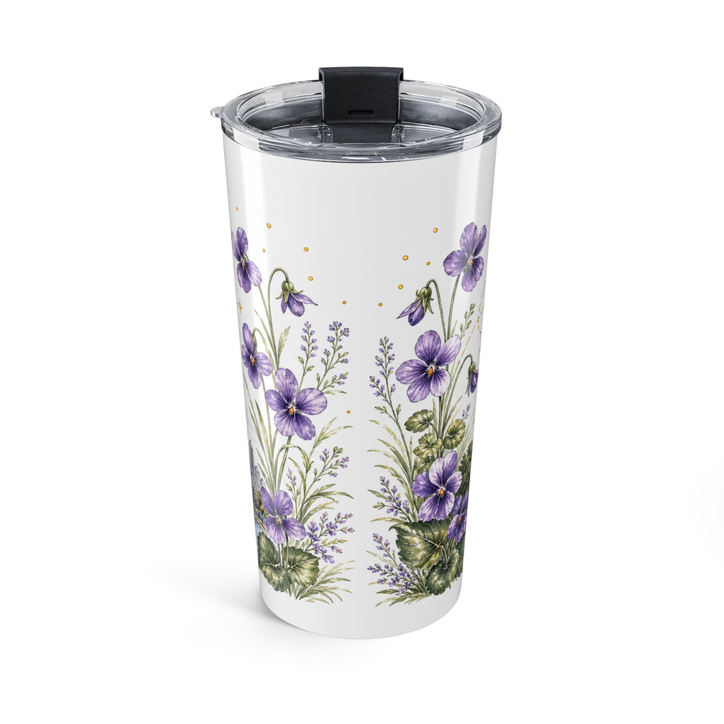 Illinois State Flower 20oz Tumbler | Violet Botanical State Flower Gift | Insulated Stainless Steel Travel Cup