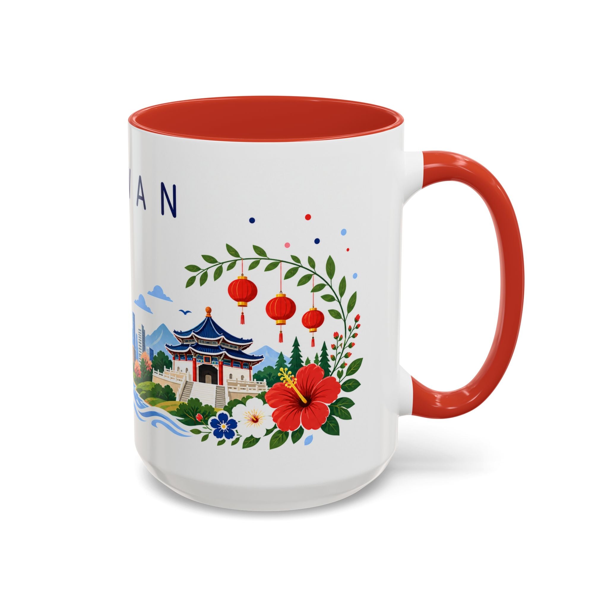 Taiwan Coffee Mug | Travel Souvenir Accent Mug | Place Gift Ceramic Cup 11oz 15oz