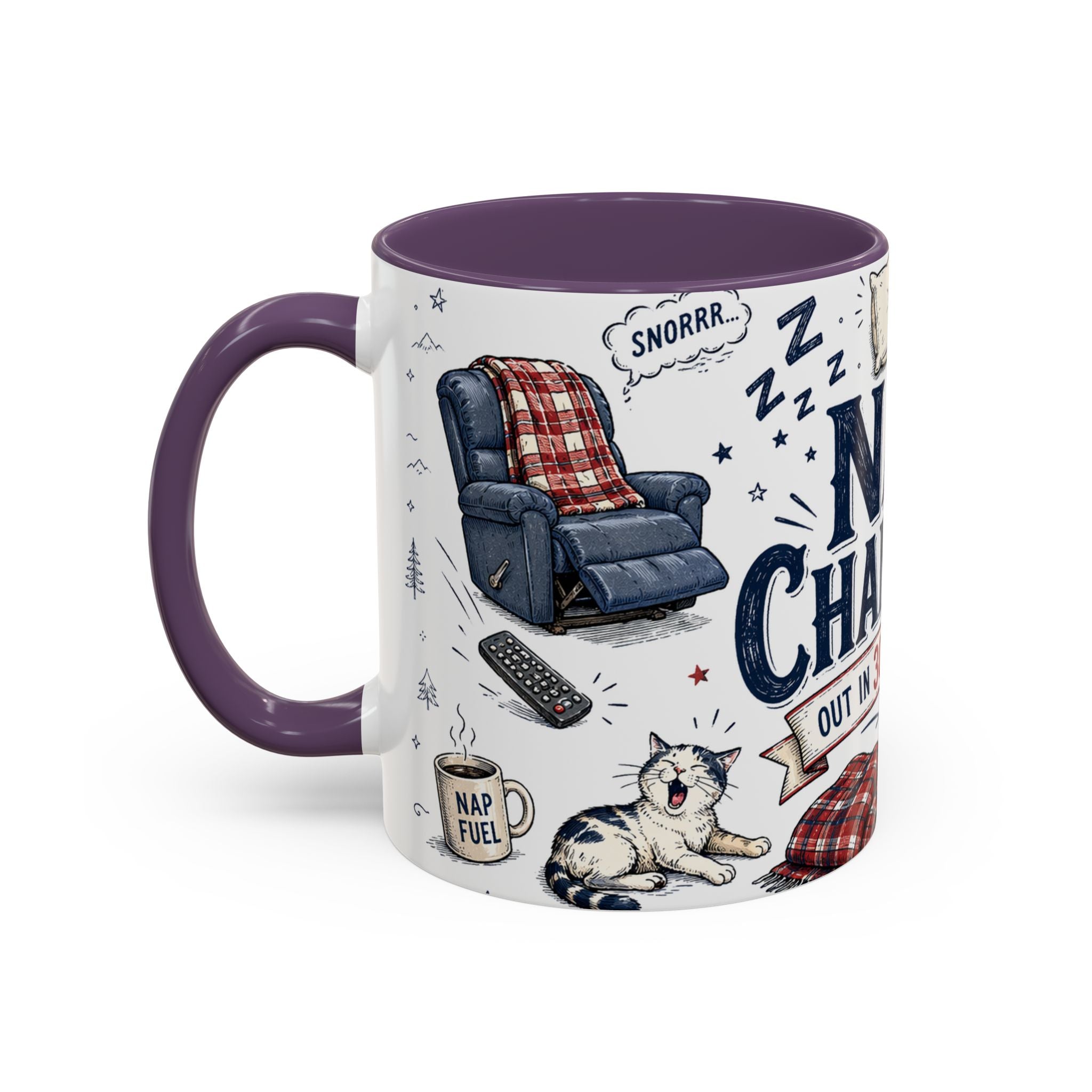 Nap Champion Coffee Mug | Father's Day Gift for Dad | Accent Color Ceramic 11oz 15oz