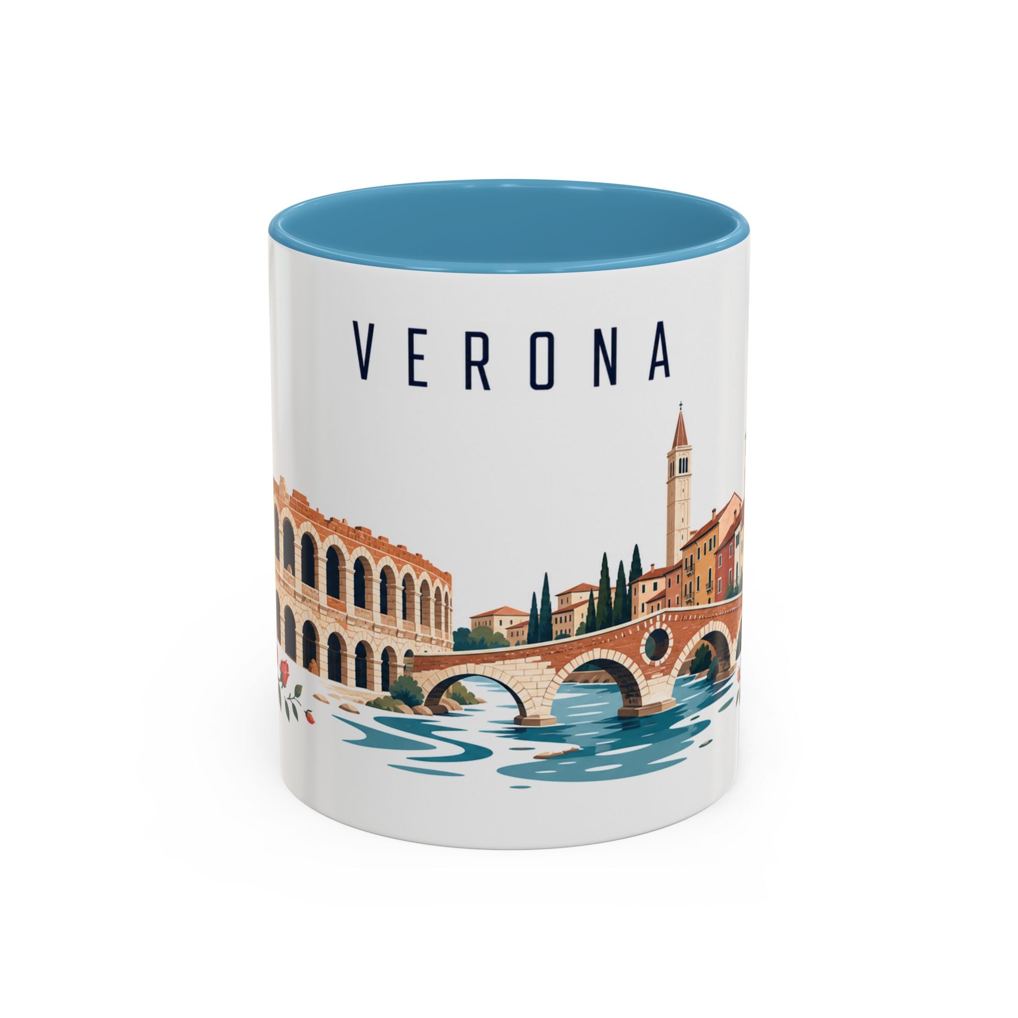 Verona Coffee Mug | Italy Travel Souvenir | Porcelain Decal City Gift | 11oz 15oz Accent Mug