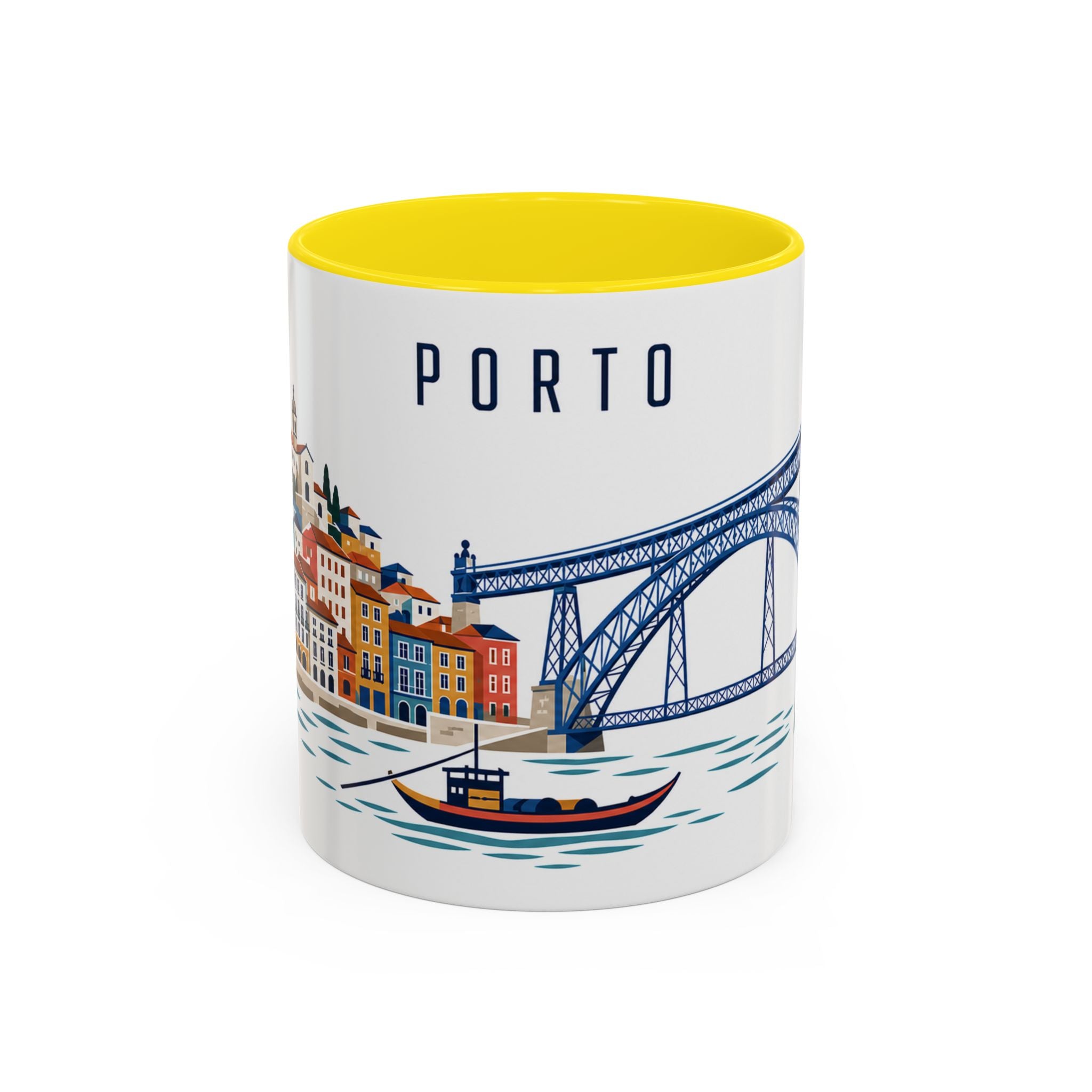 Porto Coffee Mug | Portugal Travel Souvenir | Porcelain Decal City Gift | 11oz 15oz Accent Mug