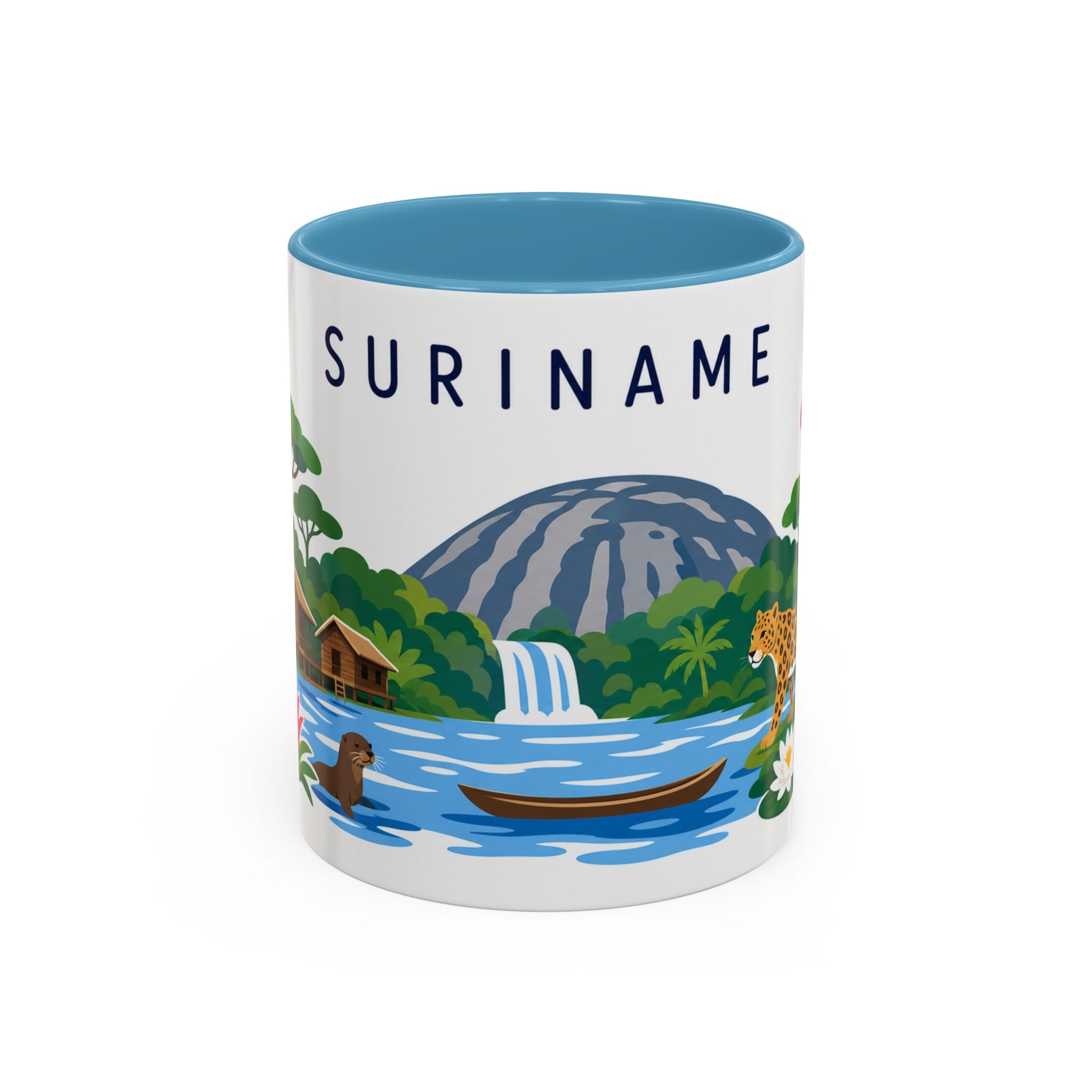 Suriname Coffee Mug | Travel Souvenir Accent Mug | Country Gift Ceramic Cup 11oz 15oz