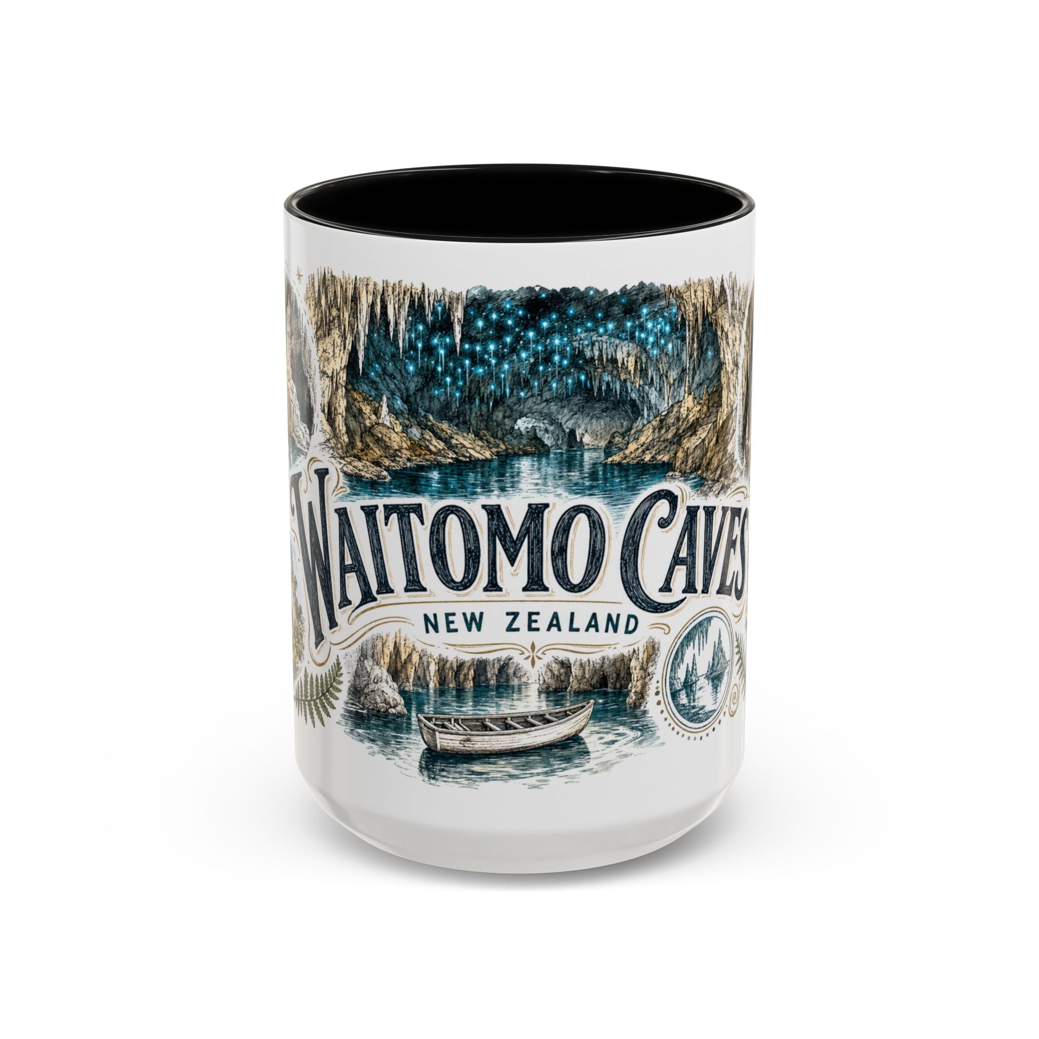 Waitomo Caves Mug, New Zealand Travel Souvenir, Bucket List Gift, Accent Ceramic Coffee Mug 11oz 15oz