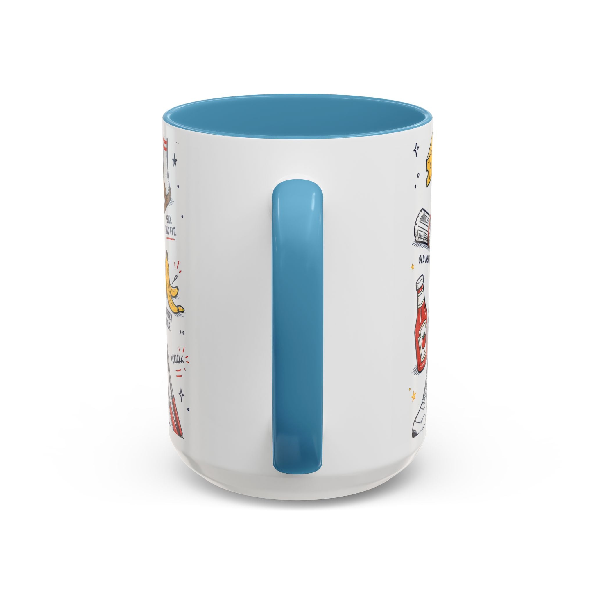 Dad Jokes Sorry Not Sorry Coffee Mug | Father's Day Gift for Dad | Accent Color Ceramic 11oz 15oz