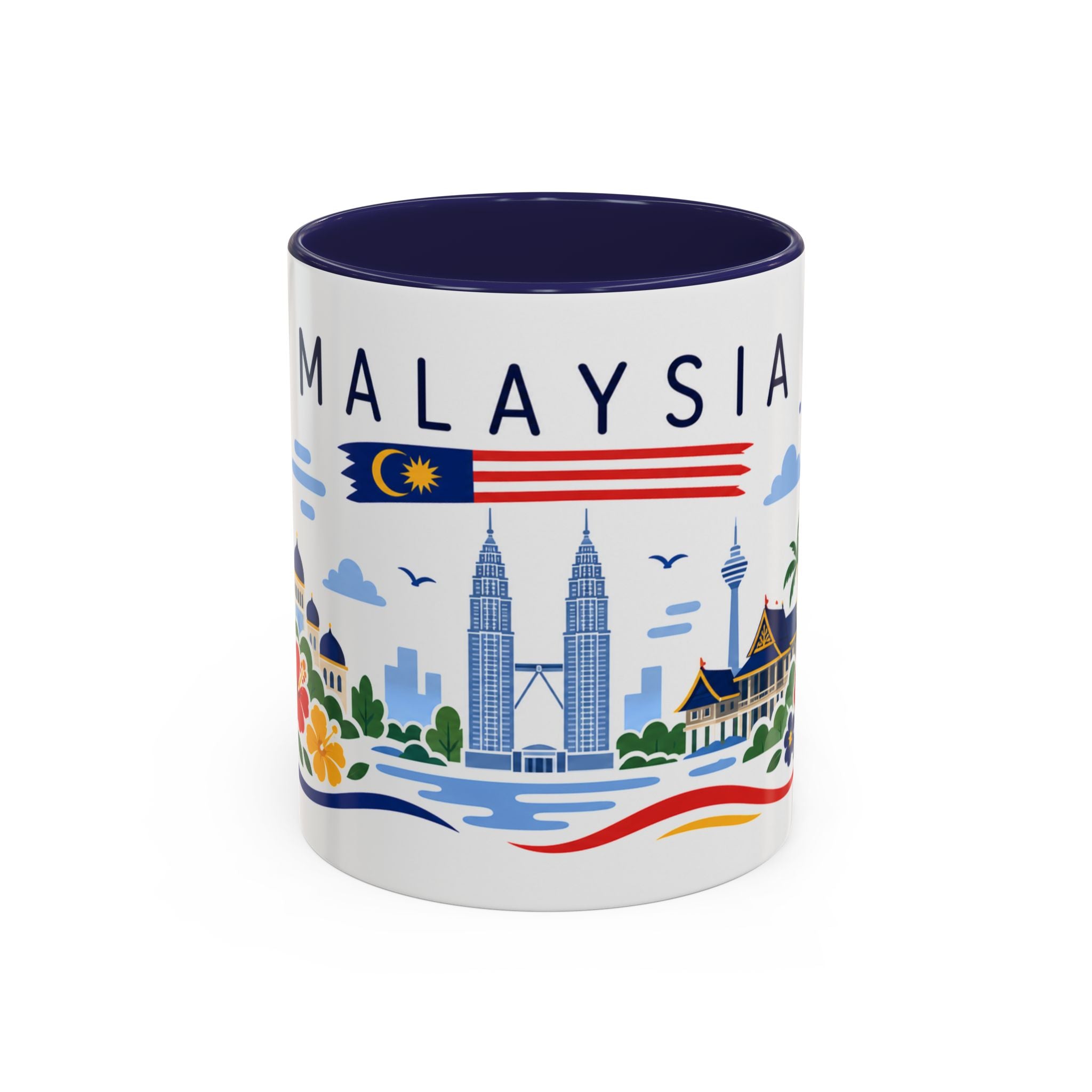 Malaysia Coffee Mug | Travel Souvenir Accent Mug | Country Gift Ceramic Cup 11oz 15oz
