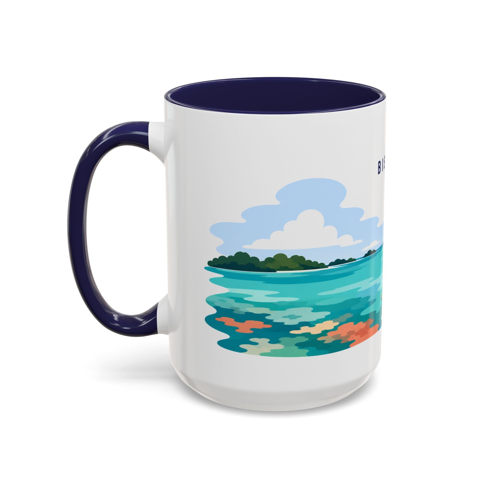 Biscayne National Park Coffee Mug | Solid Color Block Park Souvenir | 11oz 15oz Accent Mug