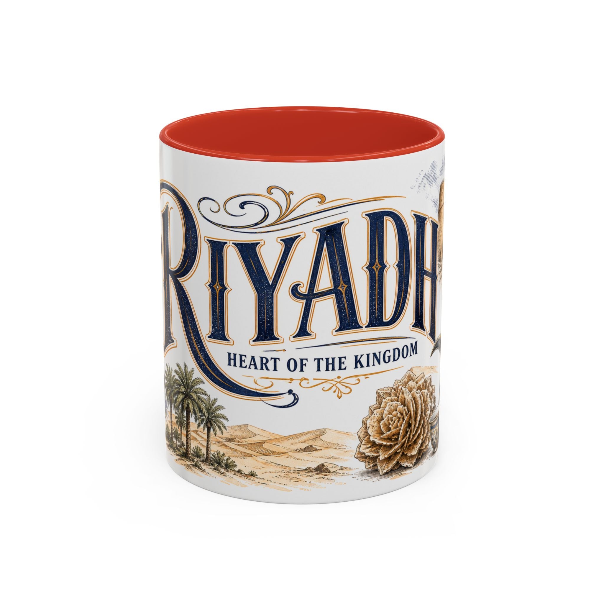 Riyadh Coffee Mug | Saudi Arabia Travel Souvenir | Vintage Illustrated City Gift | 11 oz 15 oz Accent Mug