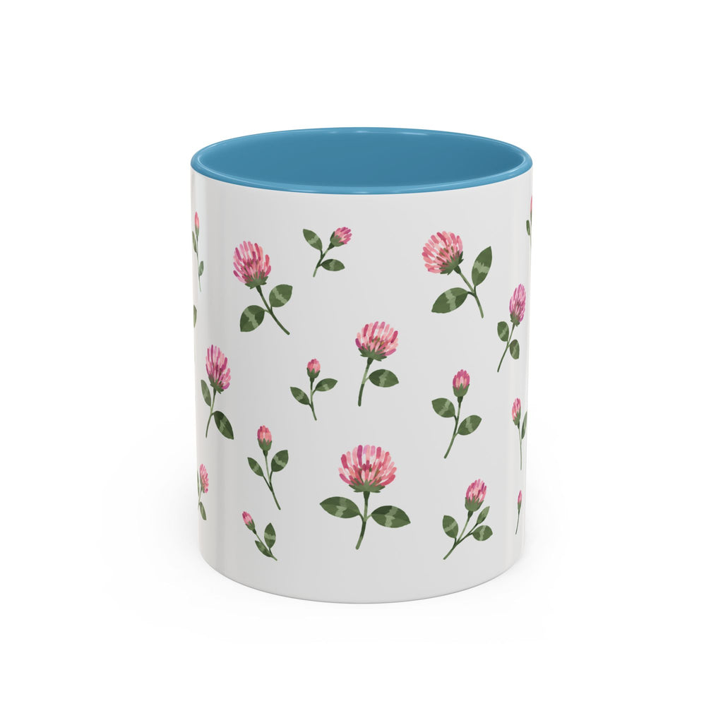 Vermont Red Clover Mug, State Flower Floral Coffee Cup, 11oz Botanical Gift