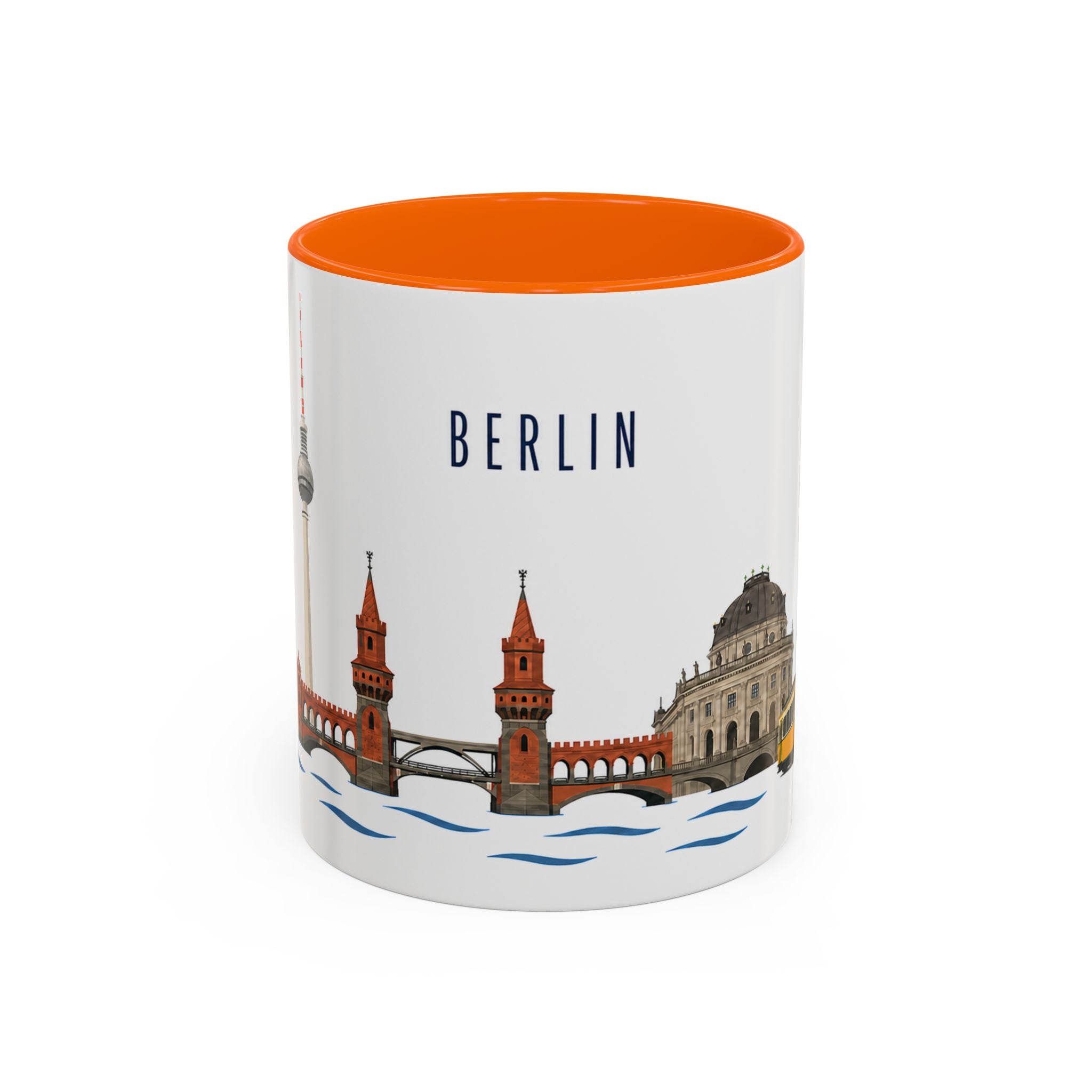 Berlin Coffee Mug | Germany Travel Souvenir | Porcelain Decal City Gift | 11oz 15oz Accent Mug
