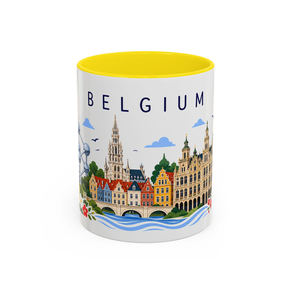 Belgium Coffee Mug | Travel Souvenir Accent Mug | Place Gift Ceramic Cup 11oz 15oz