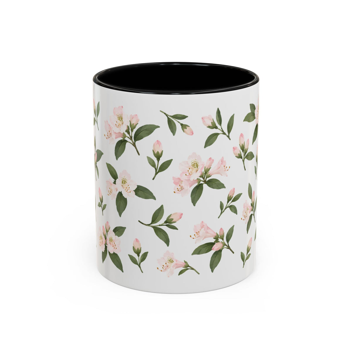 West Virginia Rhododendron Mug, State Flower Floral Coffee Cup, 11oz Botanical Gift