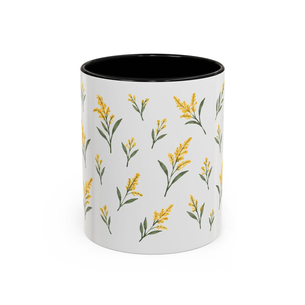 Nebraska Goldenrod Mug, State Flower Floral Coffee Cup, 11oz Botanical Gift