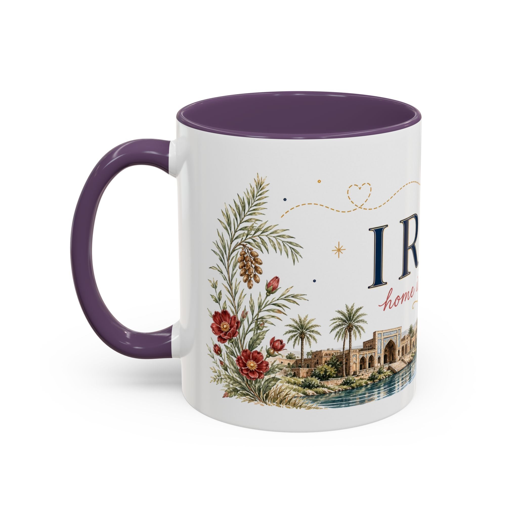 Iraq Home Country Mug | Moving Away Gift | Long Distance Friendship | 11 oz 15 oz Accent Mug