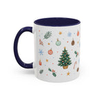 Christmas Mug | Watercolor Tree Gifts Wreath Holiday Cup | Accent Coffee Mug 11oz 15oz