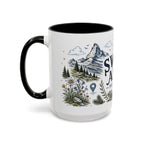 Swiss Alps Coffee Mug | Travel Destination Souvenir Gift | Accent Color Ceramic 11oz 15oz
