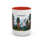 Sequoia National Park Coffee Mug | Solid Color Block Park Souvenir | 11oz 15oz Accent Mug