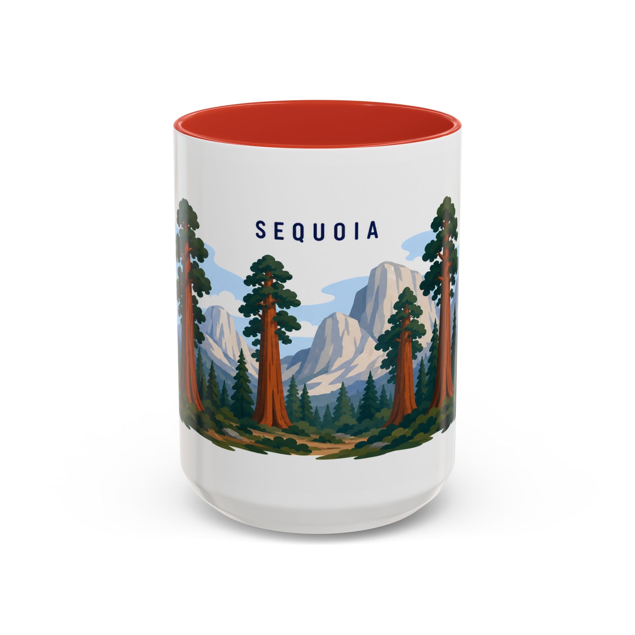 Sequoia National Park Coffee Mug | Solid Color Block Park Souvenir | 11oz 15oz Accent Mug
