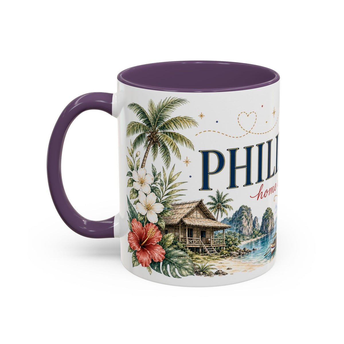 Philippines Home Country Mug | Moving Away Gift | Long Distance Friendship | 11 oz 15 oz Accent Mug