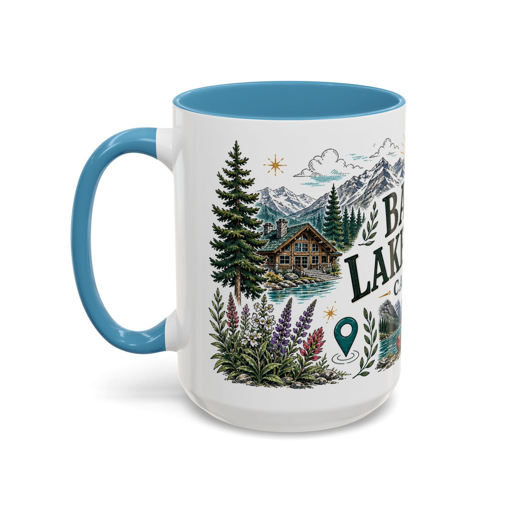 Banff Lake Louise Coffee Mug | Travel Destination Souvenir Gift | Accent Color Ceramic 11oz 15oz