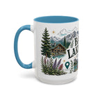Banff Lake Louise Coffee Mug | Travel Destination Souvenir Gift | Accent Color Ceramic 11oz 15oz