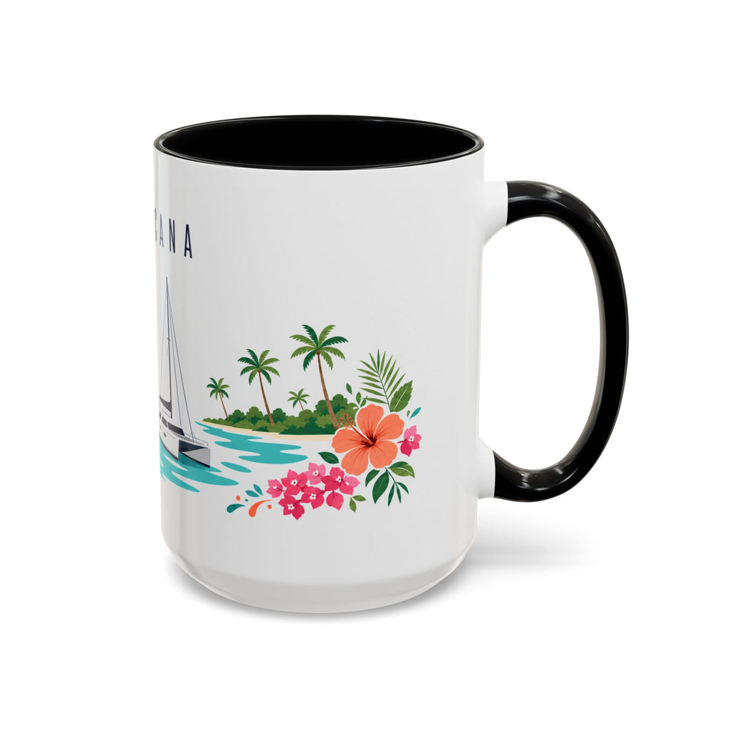 Punta Cana Coffee Mug | Dominican Republic Travel Souvenir | Porcelain Decal City Gift | 11oz 15oz Accent Mug