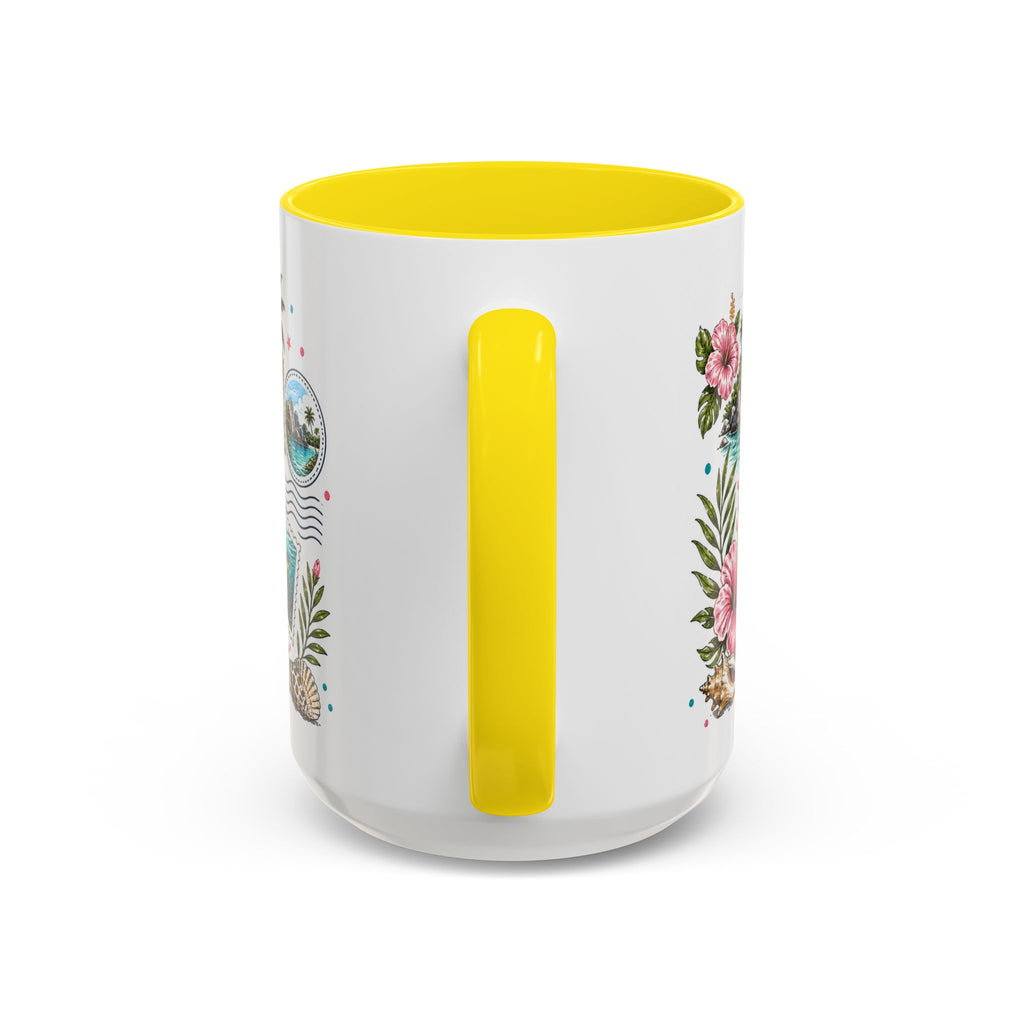 Seychelles Coffee Mug | Travel Destination Souvenir Gift | Accent Color Ceramic 11oz 15oz