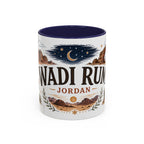 Wadi Rum Coffee Mug | Travel Destination Souvenir Gift | Accent Color Ceramic 11oz 15oz