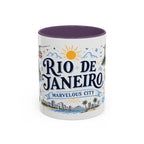 Rio de Janeiro Coffee Mug | Brazil Souvenir Travel Gift | Accent Color Ceramic 11oz 15oz