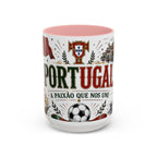 Portugal Soccer Coffee Mug | World Cup Fan Gift | Accent Color Ceramic 11oz 15oz Match Day Cup