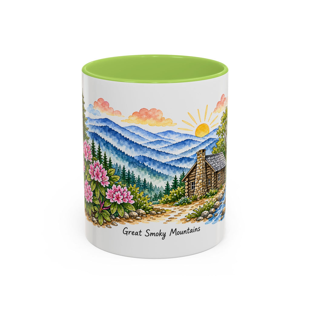 Great Smoky Mountains National Park Mug | US Travel Souvenir Accent Coffee Mug | 11oz 15oz Ceramic Cup