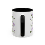 New Jersey Violet Mug, State Flower Floral Coffee Cup, 11oz Botanical Gift