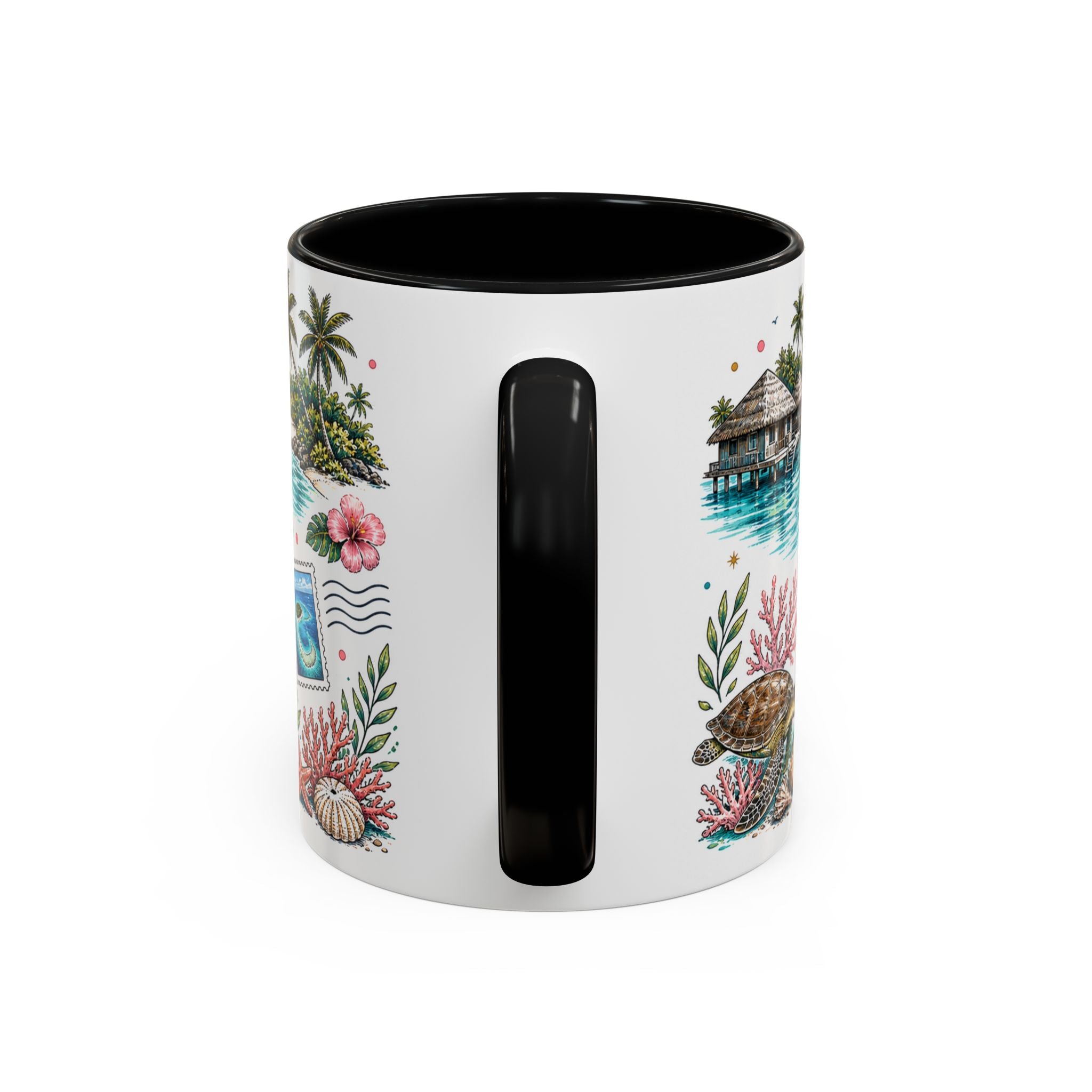 Maldives Coffee Mug | Travel Destination Souvenir Gift | Accent Color Ceramic 11oz 15oz